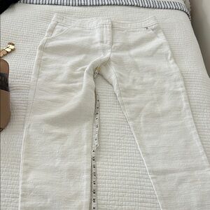 Trina Turk Cream Straight Leg Jeans